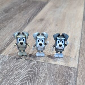 Bluey The Terriers 3 Pack School Friends Jo Dan Adam Figure Triplets Scottish